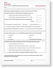 Sample Board Member Expectation Form