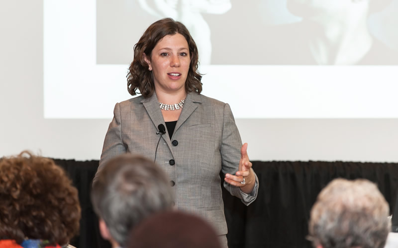 Amy Eisenstein speaking at UW of Westchester, Putnum